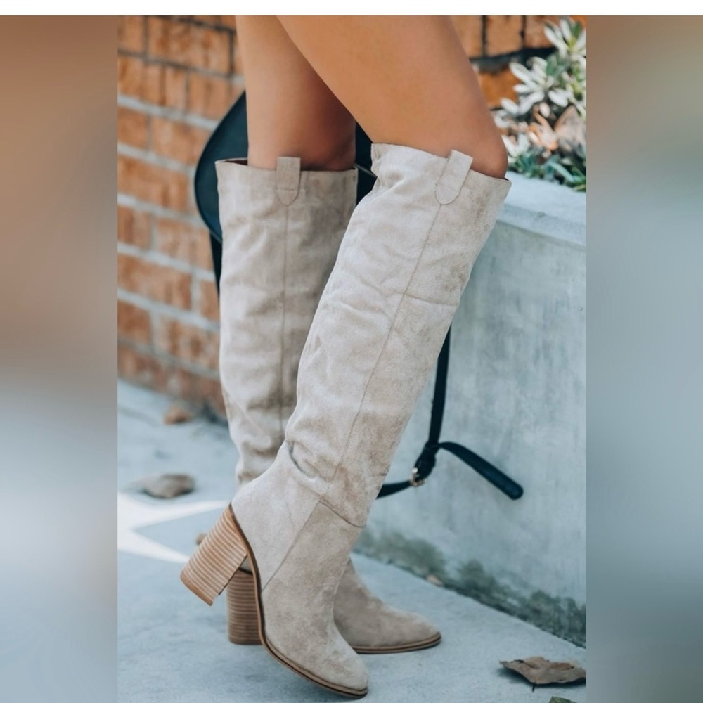 Vici Brand Light Grey Tall Boots